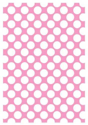 Printed Wafer Paper - Large Polkadot Pastel Pink - Click Image to Close